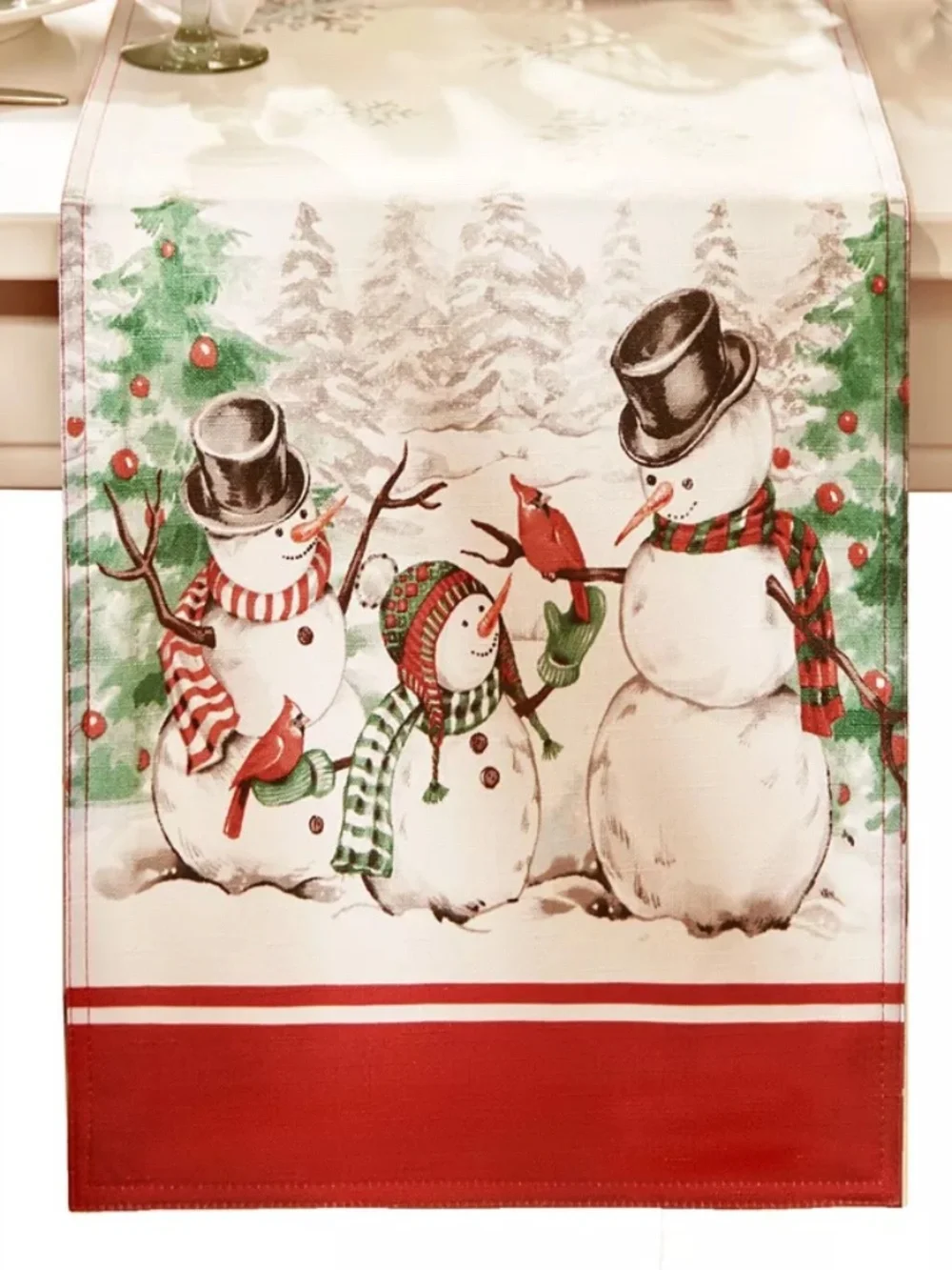 Elrene Snowman Winterland Holiday Snowflake Table Runner - Multi 13x70